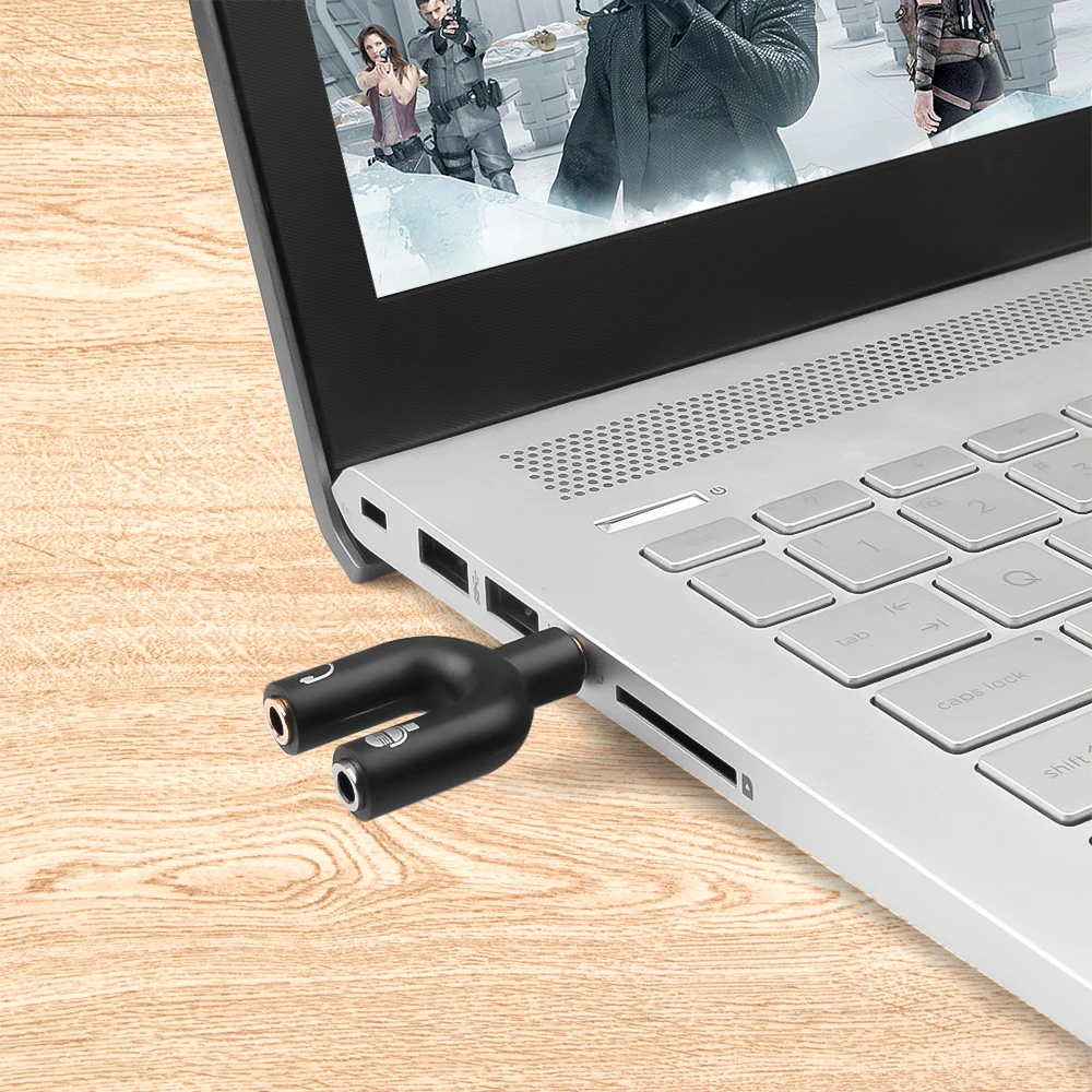 Переходник 2 в 1 с двумя штекерами 3 5 мм для наушников и микрофона|Кабели VGA| |