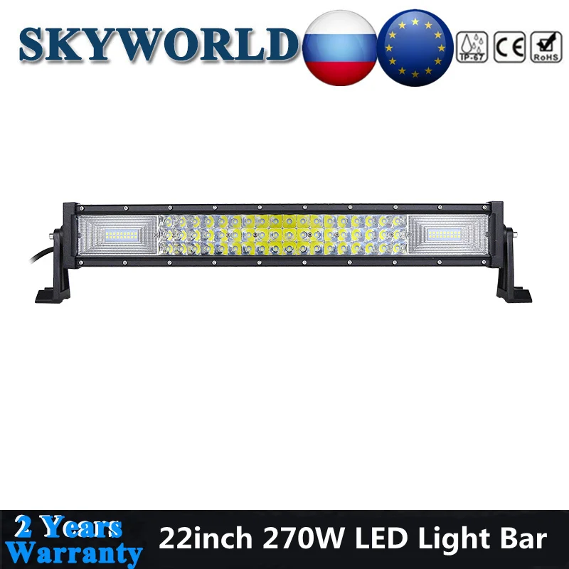 

22inch 7D 3-Row LED Bar Offroad Spot Flood Combo Driving LED Light Bar 12V 24V Truck Trailer Work Lamp Fog For Uaz 4x4 Niva Boat