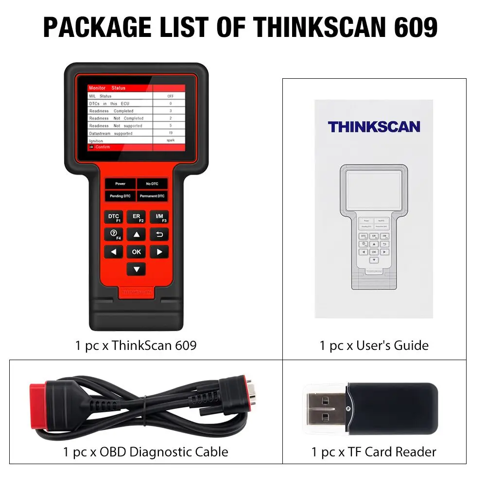 Высококачественный Диагностический прибор ThinkScan 609 для диагностики автомобиля