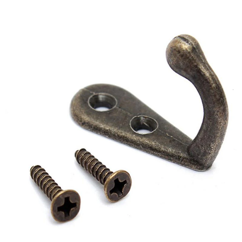 10 шт одиночный крюк классический мини размер настенная Ретро вешалка для одежды