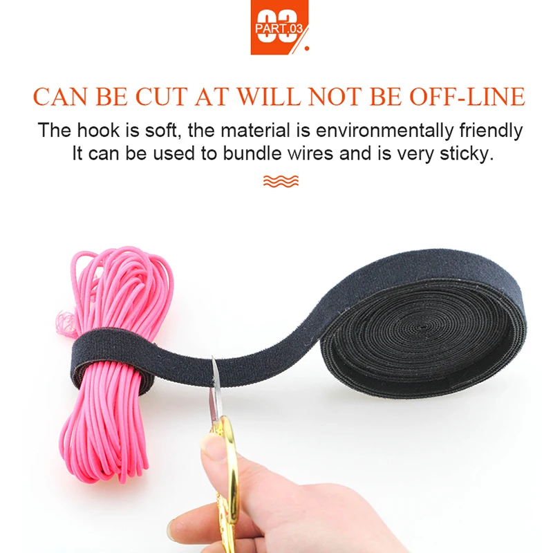 Самоклеящаяся лента нейлоновая застежка липучка для велькроса одежды без клея 1