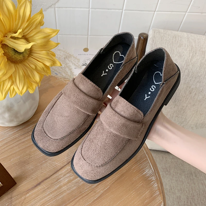 

2020 Fashion Suede Small Pedal Shoes Shallow Mouth Round Head Comfortable Inner Casual Shoes Walking Shoes Women W40-70