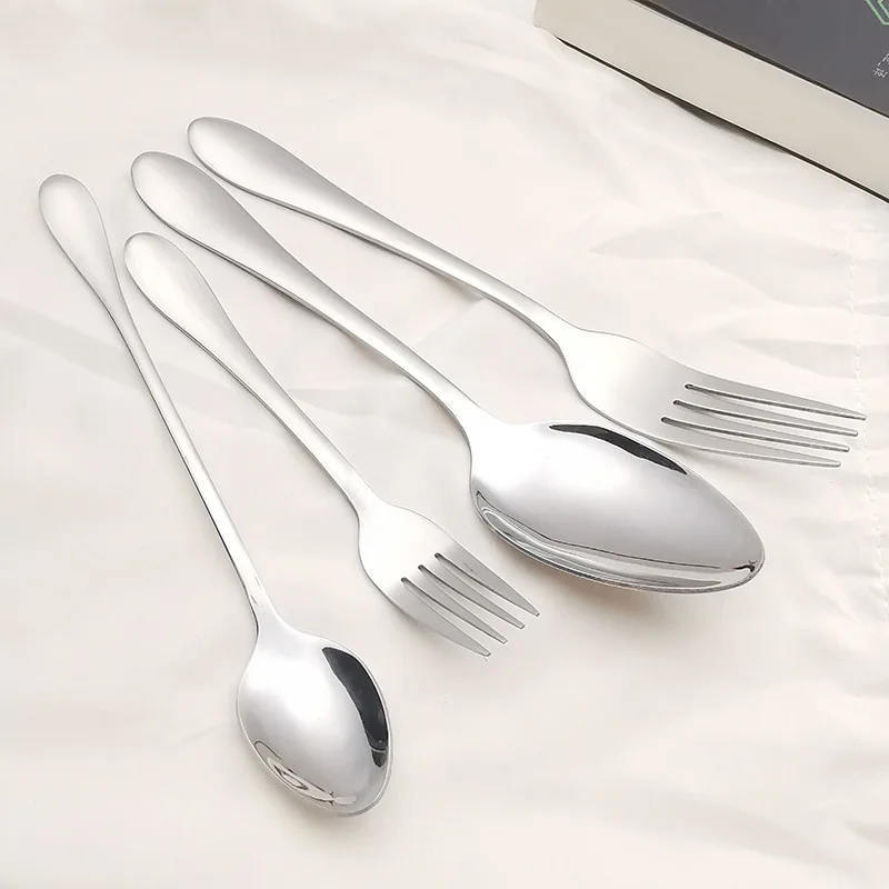 stainless steel cutlery tableware domestic Western hotel kitchen supplies Dinnerware Dinner Knife and Fork forks knives spoons | Дом и сад