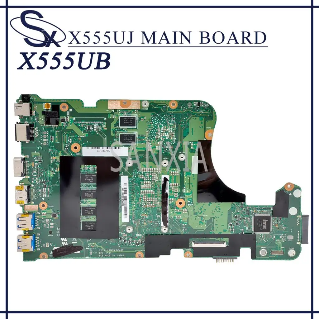 

KLKJ X555UJ Laptop Motherboard For ASUS X555UB X555UF X555UQ F555U Original Mainboard 4GB-RAM I3-6100U GT920M/940M(Sent random)