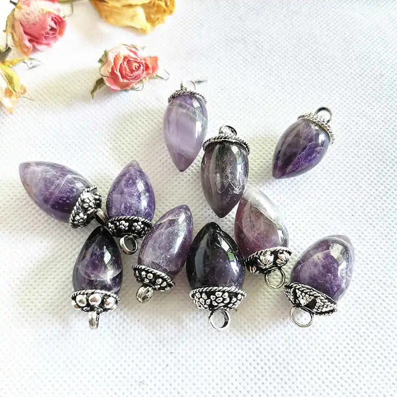 Подвеска с натуральным камнем Хрустальный острый перец чили тибетский