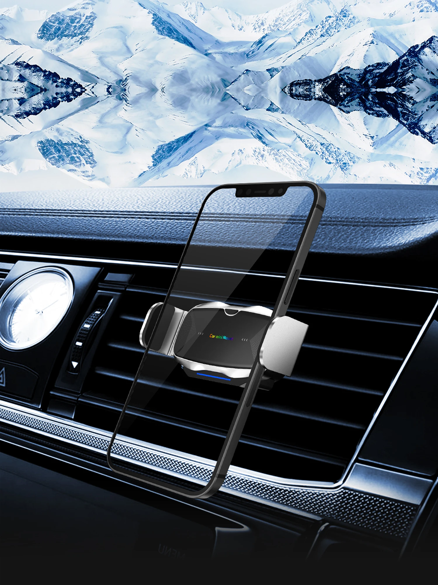 

Vehicle Electric Bracket Car Navigation Bracket Metal Induction Switch Air Outlet Bracket Phone Car Holder for IPhone Huawei