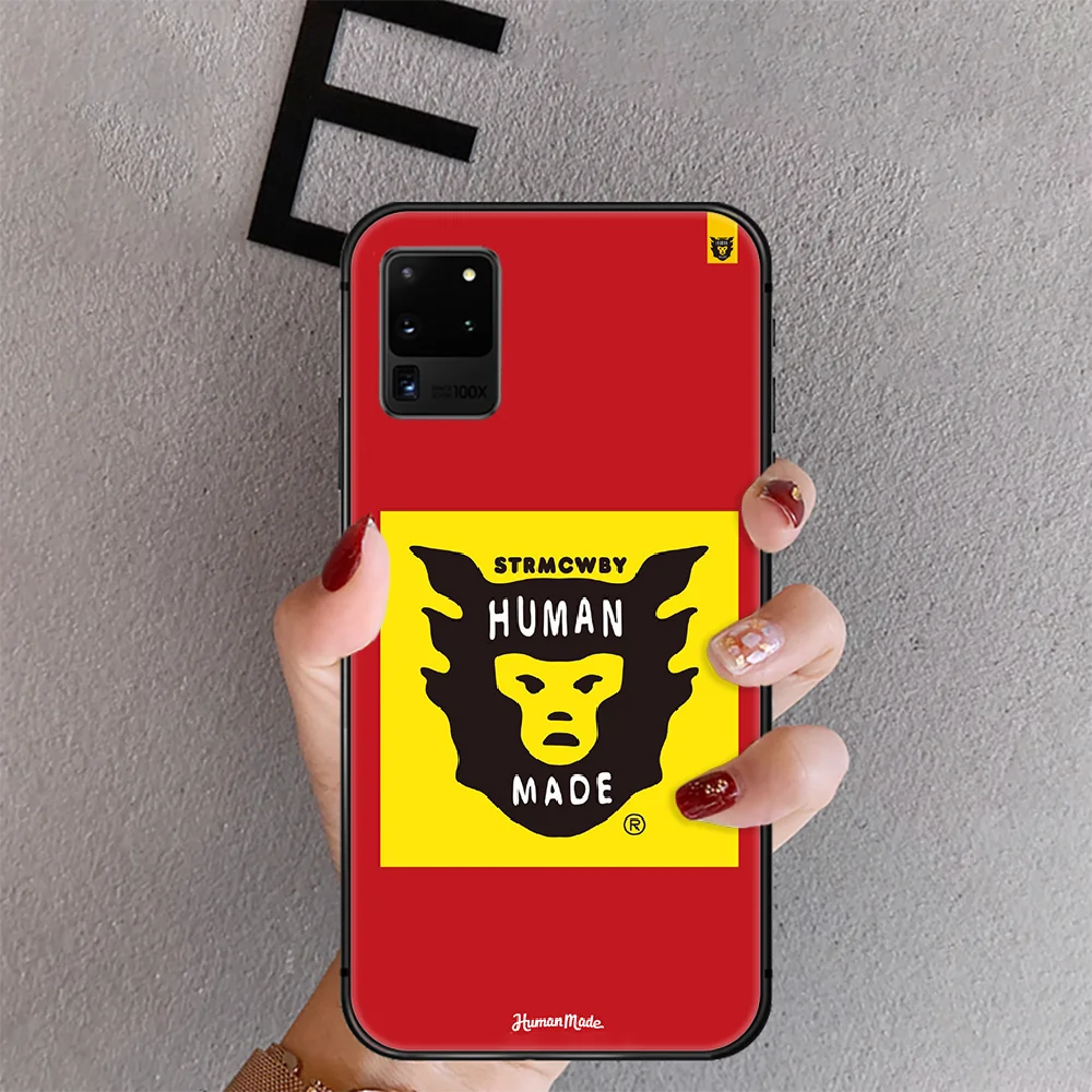 

Brand Human Made Nigo Phone Case Cover For Samsung Galaxy Note S 7 8 9 10 20 10E Plus Lite Uitra Black Trend Back Black