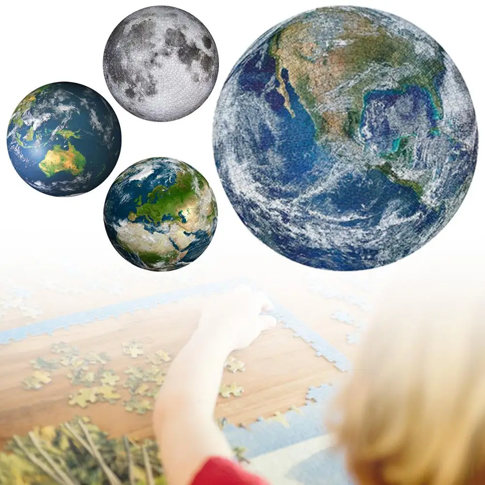 

1000pcs Children's Science And Education Toys Puzzle Learning Tool Earth Moon Puzzle Adult Children Decompression Plane Puzzle