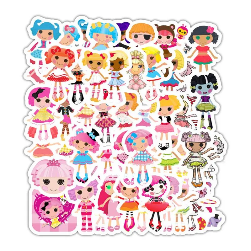 

10/30/50PCS Angel Rollo doll cartoon girl suitcase cute graffiti waterproof pencil case decoration sticker wholesale