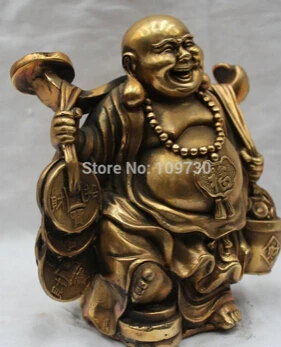 Бесплатная доставка &ltСчастливый Китайский латунный Буддизм счастливый смех
