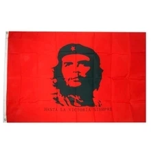 Флаг йонина 90X150 см, герой кубинской революции EI CHE Ernesto Guevara - Цвет: Красный