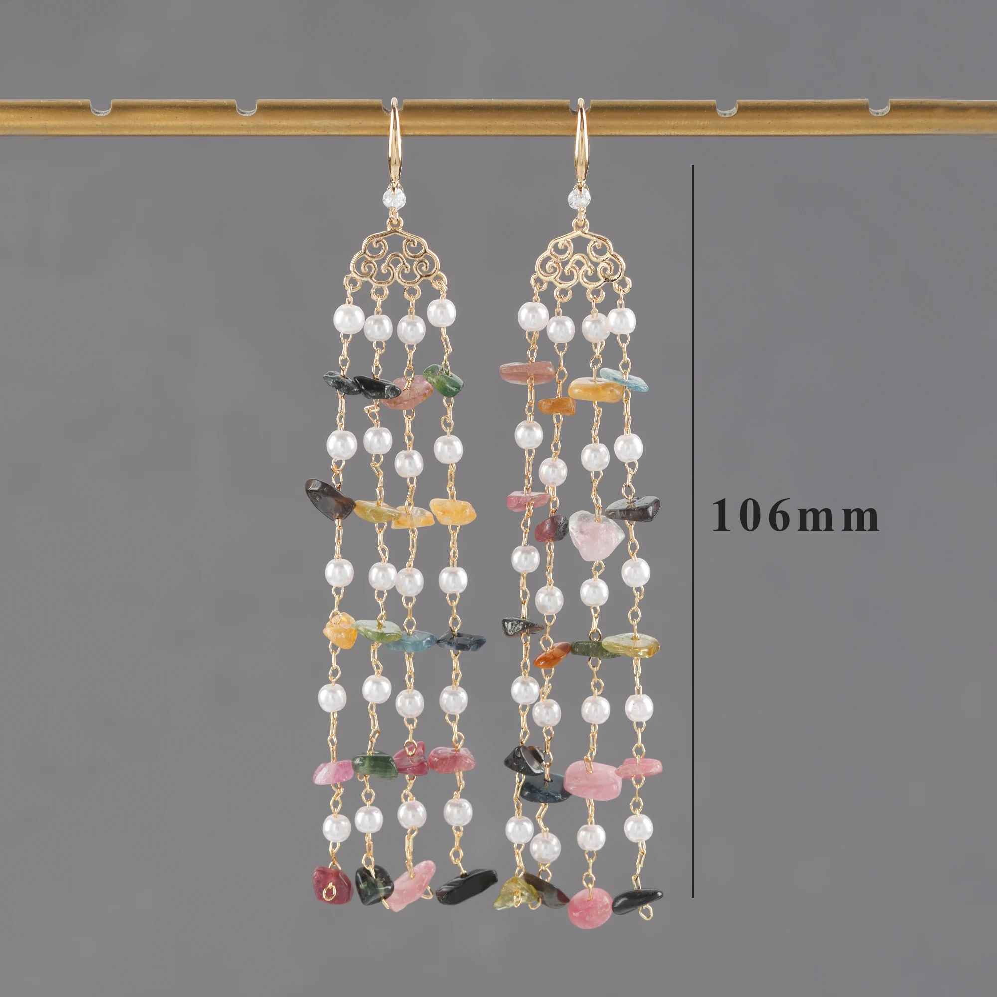 GUFEATHER M1076 модные ювелирные изделия Ушная цепочка покрытое 18-каратным золотом