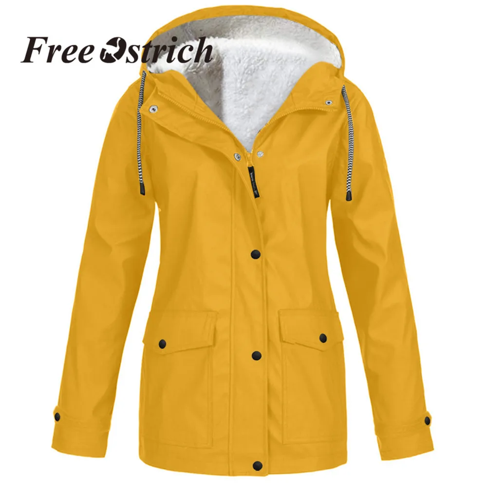 Свободные пальто Ostrich женское зимнее плотное теплое женские парки с карманами на
