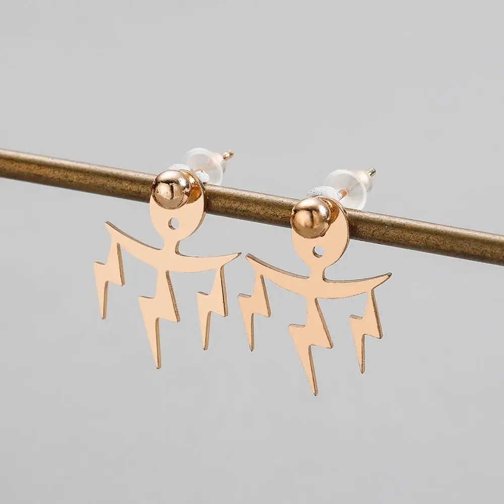 Серьги Chandler с молнией женские двусторонние ювелирные украшения в Корейском