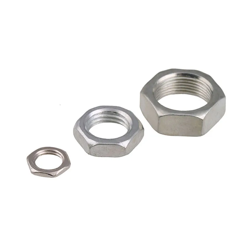

20pcs Fine Thread Nut M8 M10 M12 M14 M16 White Zinc Hex Thin Nuts Lock Fastener