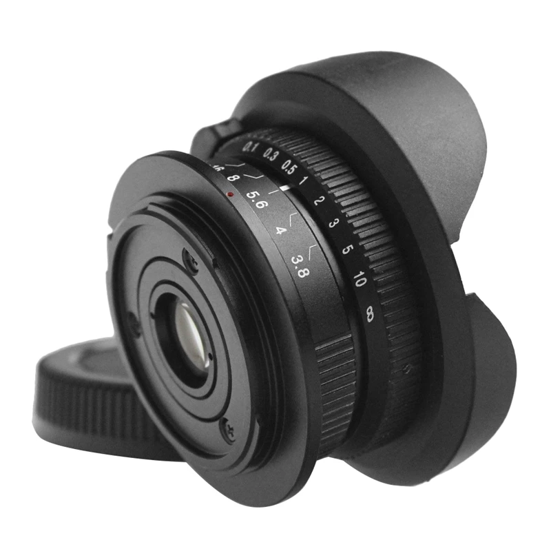 Объектив камеры 8 мм F3.8 C Port широкоугольный ручной объектив Ирис + M4/3 адаптер для