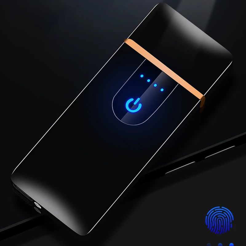 Новый крутой сенсорный датчик отпечатков пальцев электрическая зажигалка USB