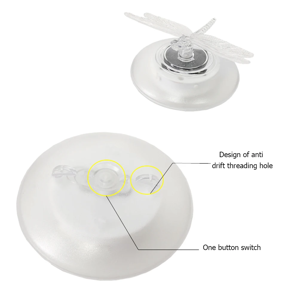 

Solar Powered LED Floating Light RGB Color Change Fountain Pond Garden Pool Lamp Butterfly/Dragonfly Shape Realistic LED Lamp