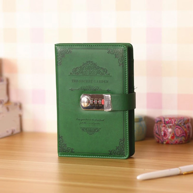 Ретро записная книжка с паролем замком креативные школьные офисные