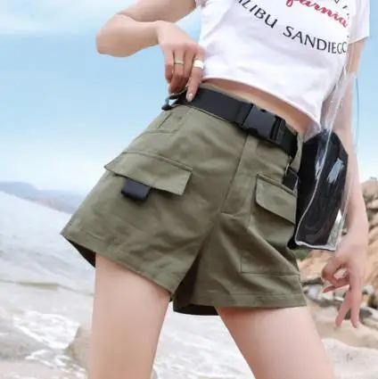 3XL размера плюс женские летние шорты с ремнем 2020 уличная одежда Карго Feminino BF стиль