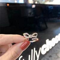 new fashion rose gold dancing moving butterfly rings insect open adjustable finger rings for women girls wedding jewelery 2021