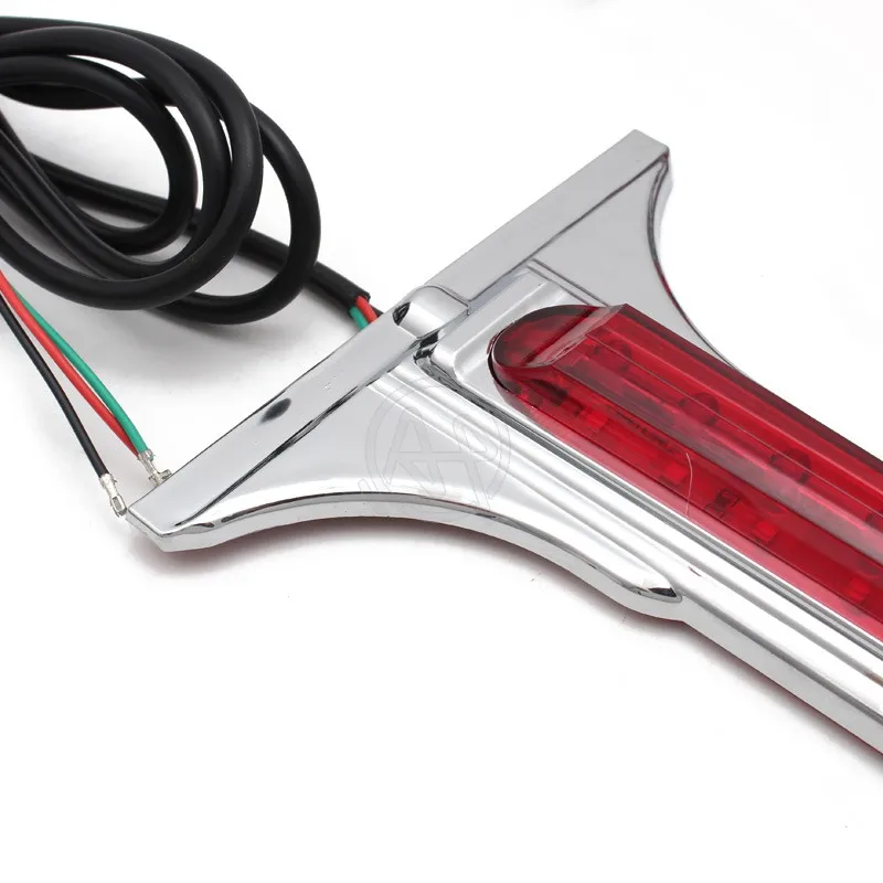 1 комплект Хромированный Светодиодный фонарь на танкетке задний Предупреждение