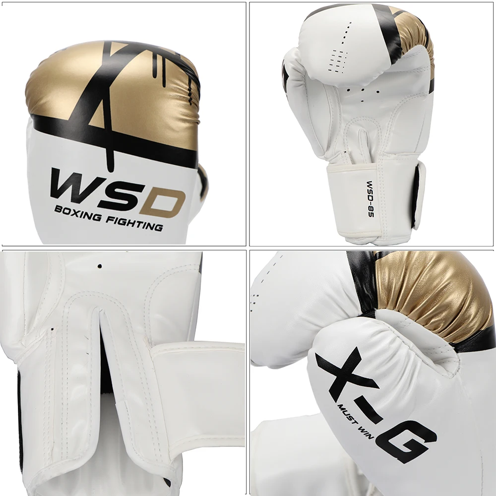 Перчатки для кикбоксинга мужчин и женщин кожаные митенки MMA тайского бокса муай