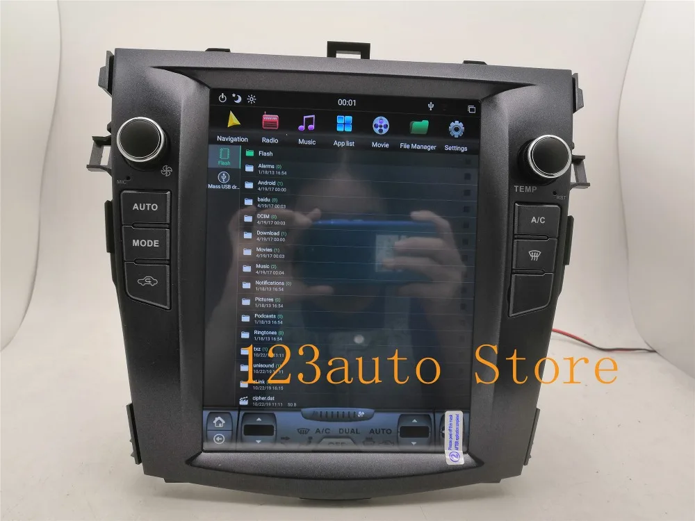10,4 ''вертикальный Tesla стиль Android 8,1 автомобильный DVD gps плеер для Toyota Corolla 2006 2007 2008 2009 2010 2011 2012 2013 PX6 радио