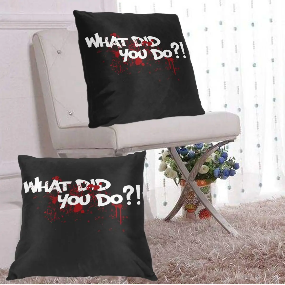 Throw Pillows Case What did you do ! White logo sofa decorative pillow cushions cover | Дом и сад