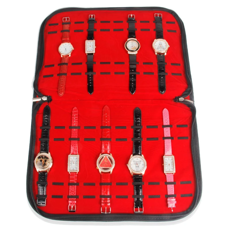 Портативный органайзер для ремешков часов черный Органайзер с 20 слотами