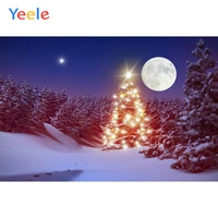 christmas tree snow forest moon baby birthday photophone backdrop photography custom photographic background for photo studio