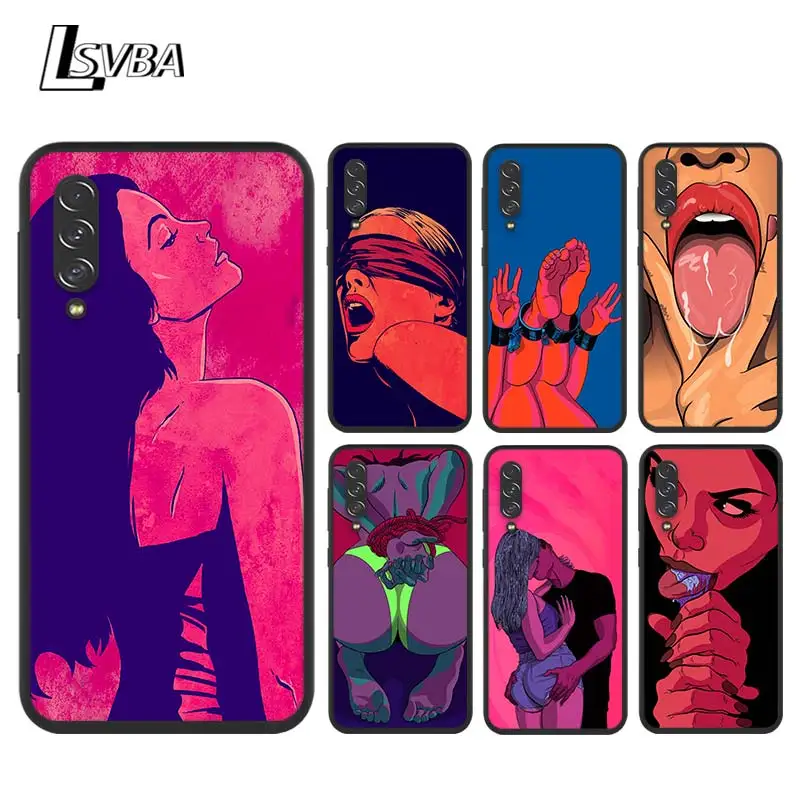 

Sexy big girl For Samsung Galaxy A90 A80 A70 S A60 A50S A30 S A40 S A2 A20E A20 S A10S A10 E Black Soft Phone Case