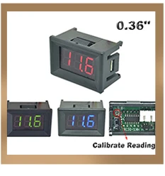 AC 30-500V AC 0-600V 0,56 ''Цифровой вольтметр калибровка чтения DC 3,5-30 V DC 0-100V красный зеленый синий отображение напряжения на светодиодном дисплее