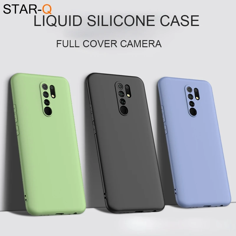 full cover liquid silicone phone case for xiaomi redmi note 8 pro 8t 8 t original soft protective back cases for redmi note8 pro
