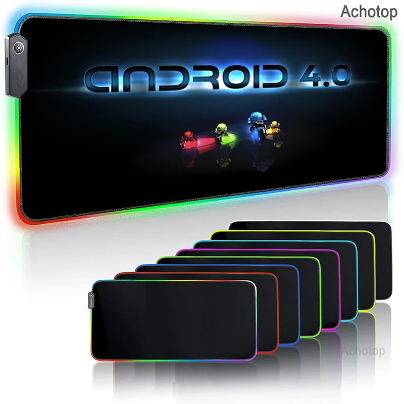 

RGB Gaming Mouse Pad Android 400x900x4MM RGB large luminous mouse pad large non slip Mouse keyboard pad mouse pad game desk pad