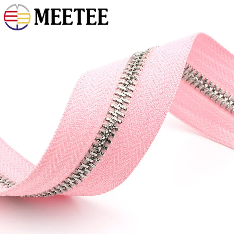 Женская металлическая молния двойные слайдеры самоблокирующаяся длинная сделай