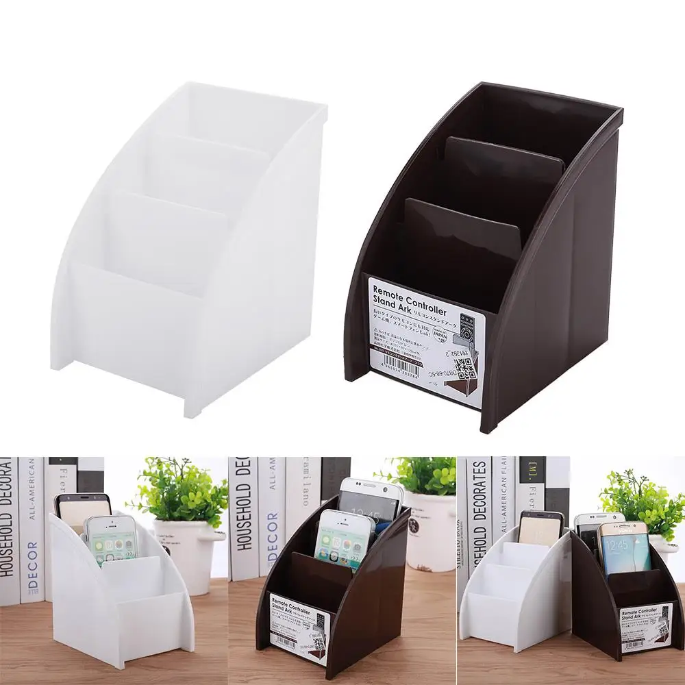 

Remot Storage Holder Desktop Storage Case White/Brown Remote Control Holder Multi-Functional Box Practical Eco-Friendly Office
