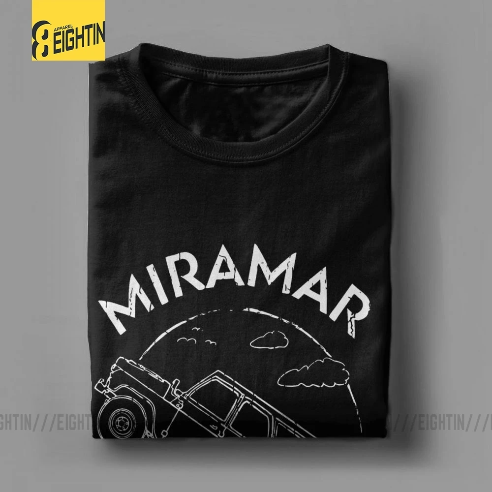 Забавные футболки PUBG Miramar для вождения, Academy, футболки с круглым вырезом, большие размеры, футболки, хлопок, футболки с коротким рукавом для мужчин, большие размеры