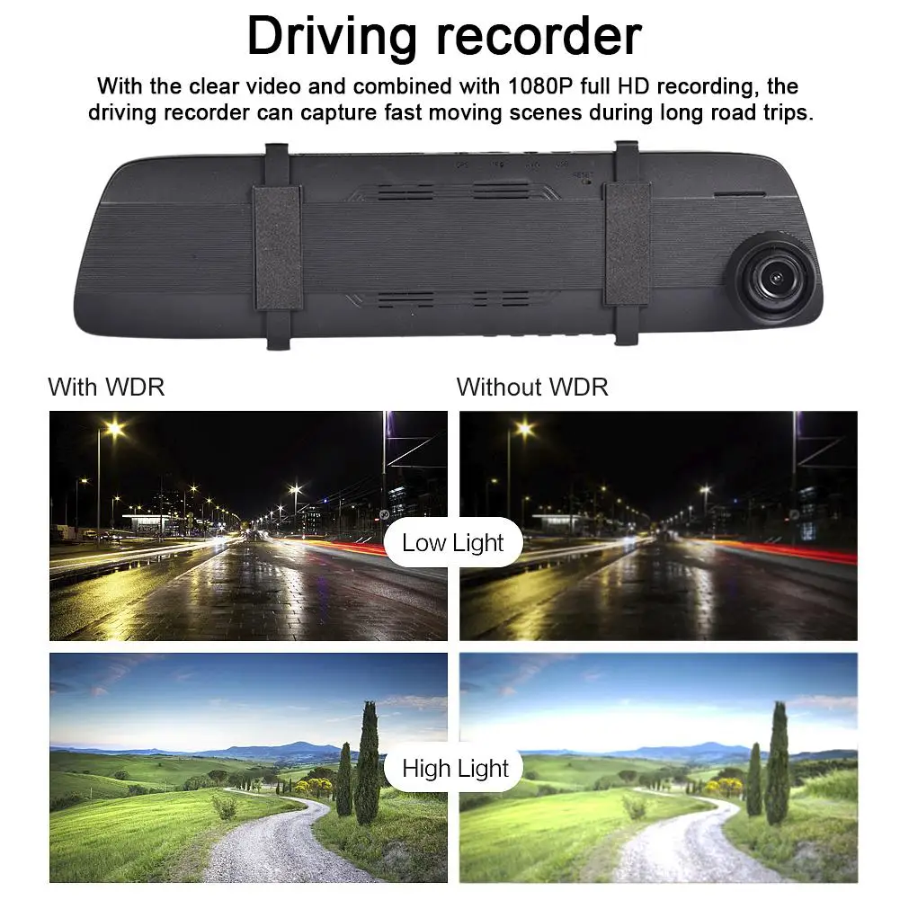 4.5 Inch HD Touch Screen Car Driving Recorder 1080P Dashboard Camera Multi-language For Loop Recording And Motion Detection | Автомобили и