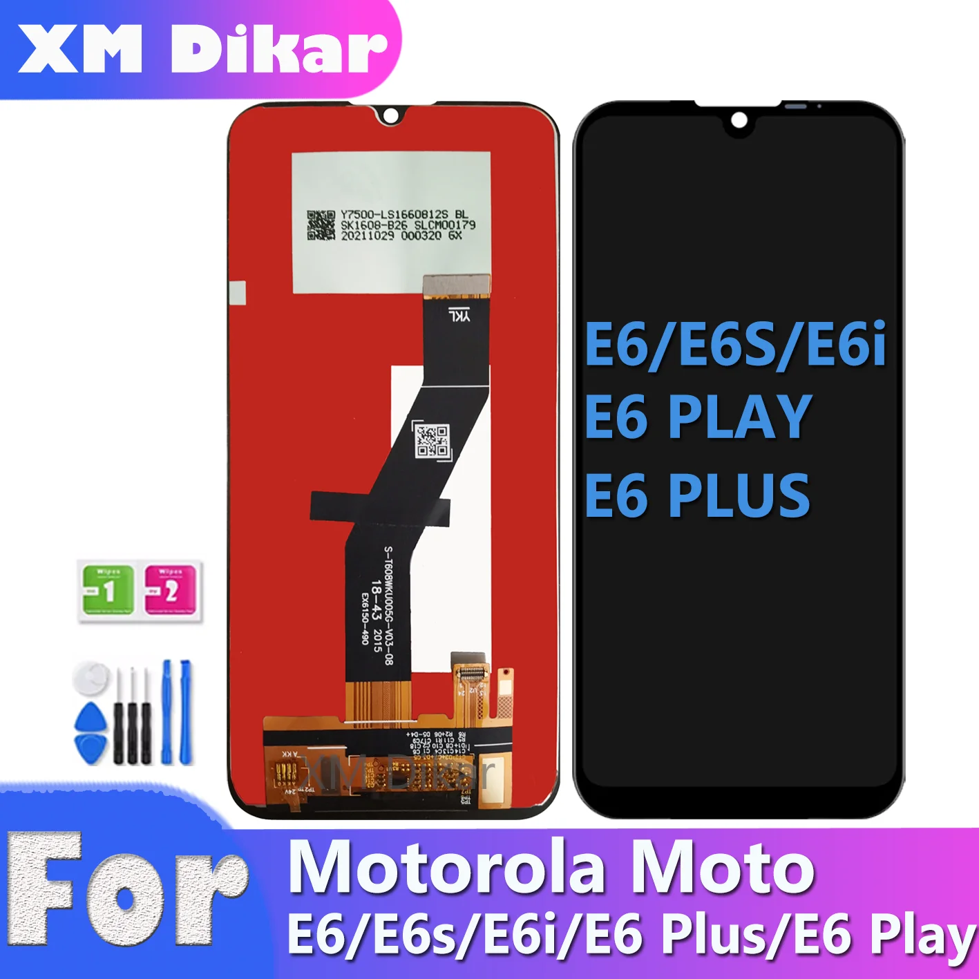 Дисплей сенсорный для Motorola Moto E6s E6I E6 Play Plus дигитайзер сенсорного экрана в сборе E6S