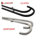 Alconstar- 1 пара выхлопных труб из нержавеющей стали для мотоцикла 24 л.с.32 л.с., выхлопные трубы для BMW R12 R50 R71 Урал M1 M72