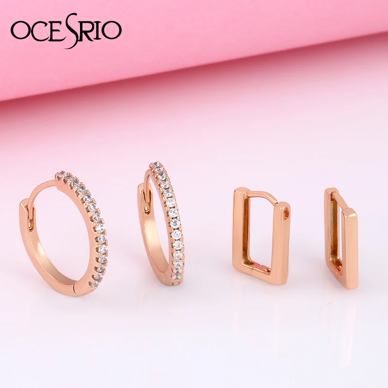 OCESRIO Новые Модные Простые геометрические круглые серьги из искусственного