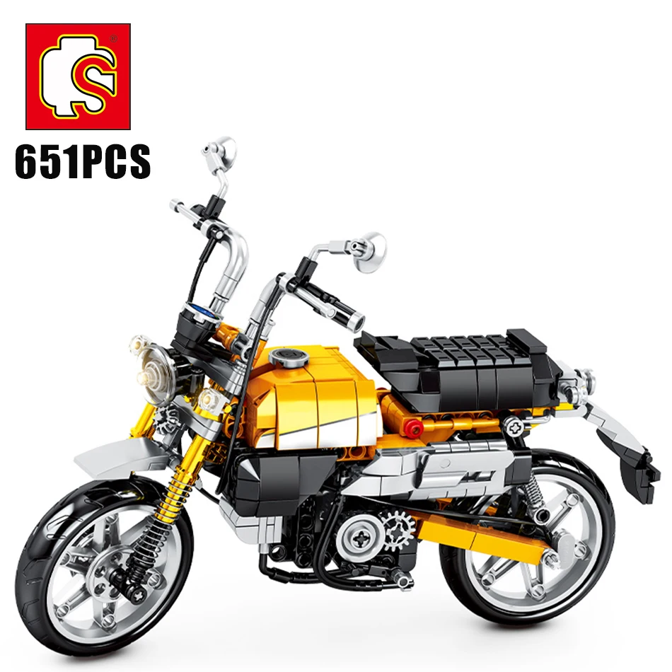 

SEMBO 651Pcs City Off Road Motorcycle Model Building Blocks Boys Speed Champion Technical Motorcycle Bricks Toys For Children