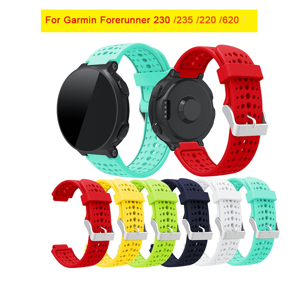 Спортивный силиконовый ремешок для наручных часов Garmin Forerunner 735XT/620/630/220/230 Смарт