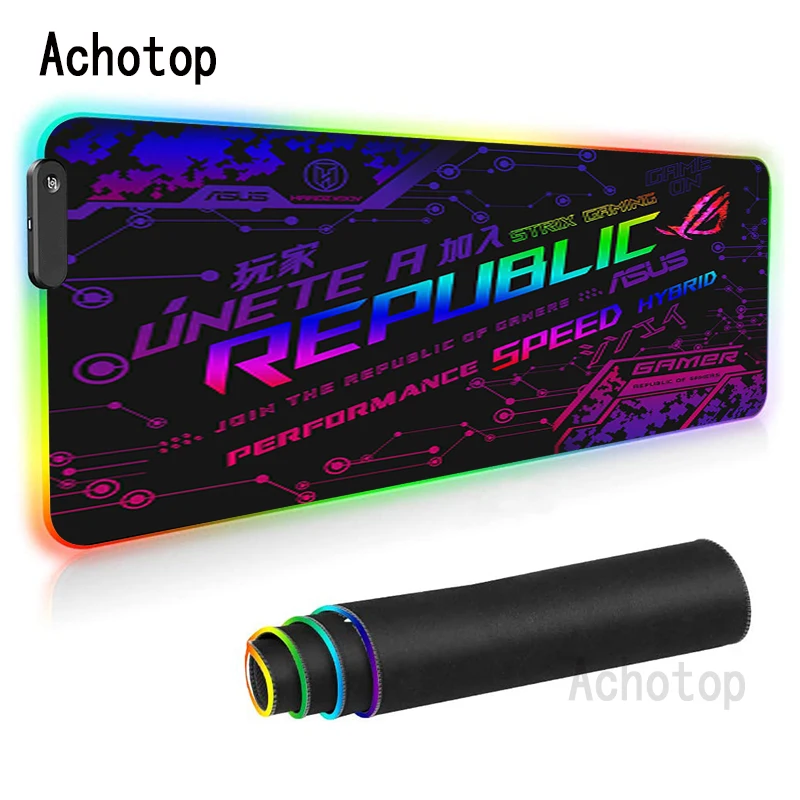 

Rog Asus Gaming Mouse pad RGB LED Gamer Mousepad Pc Republic of Gamers with Cable Rug XL XXL gaming accessories DIY Mouse mat