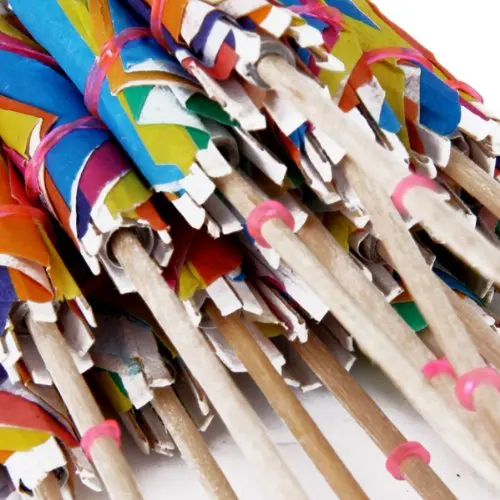 Promotion! Approx. 145Pcs of Eight-Square Paper Cocktail Drink Sticks Parasol Umbrella Picks | Дом и сад