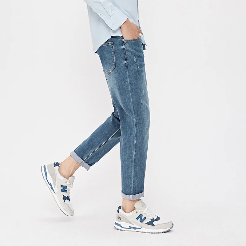Джинсы SEMIR мужские узкие в Корейском стиле модные брюки-карандаш из денима