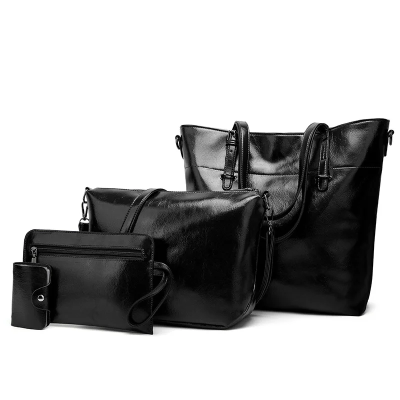 WxfbBaby новая женская сумка однотонная модная композитная из кожи с масляным воском