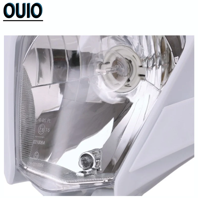 

Motorcycle Headlight Bulb 35W White Supermoto Headlamp Dual Sport Dirtbike Off Road Motocross Head Light Mask For KTM SMR EXC SX