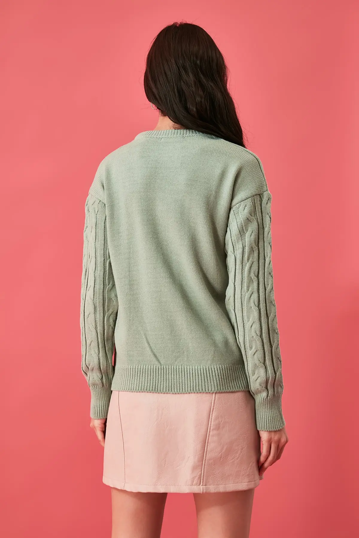 

Trendyol Mesh Detailed Jacquard Knitwear Sweater TWOAW21KZ2341